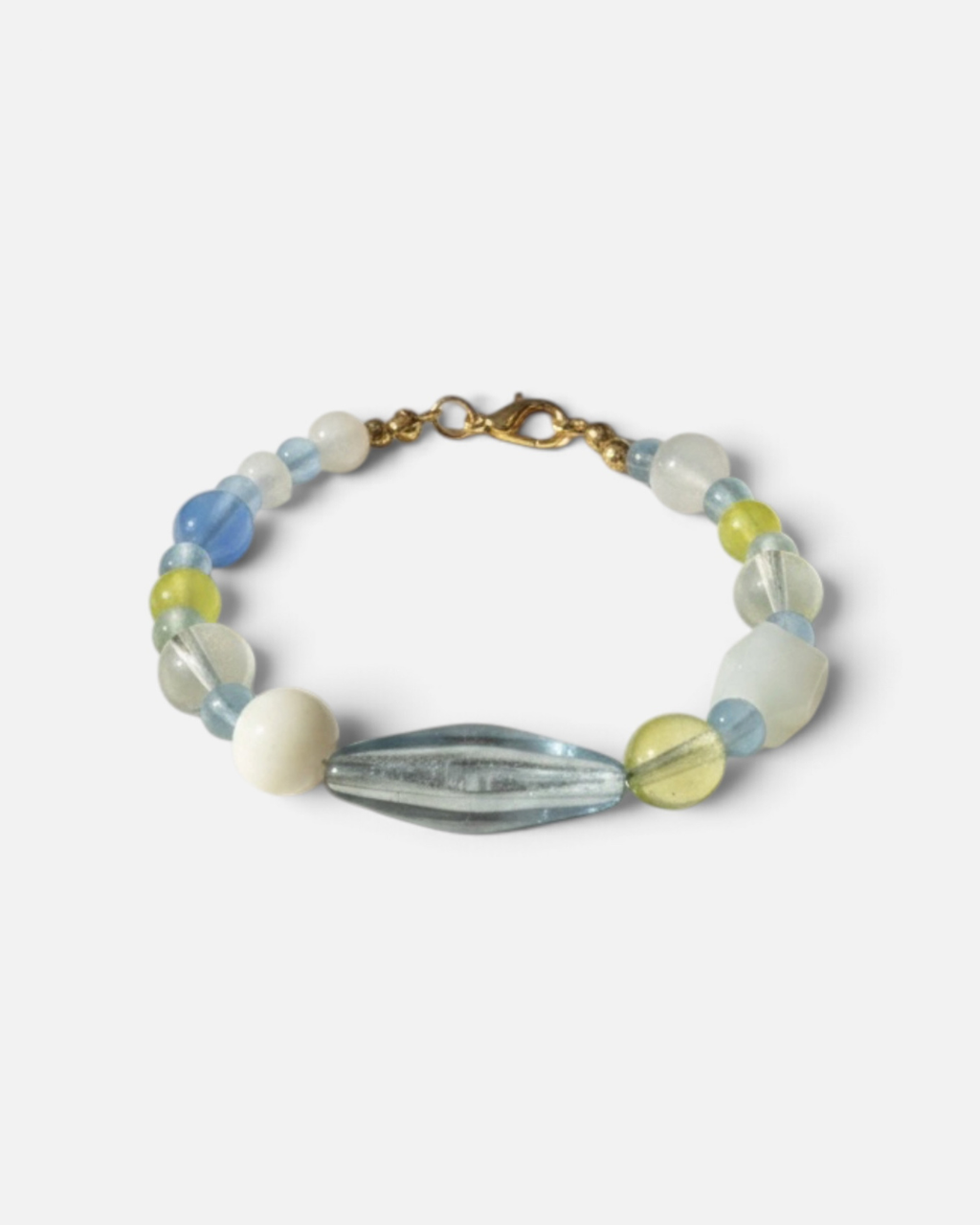 Glass Blue Beaded Bracelet