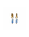 Blue Lagoon Charmed Gold Hoop Earrings