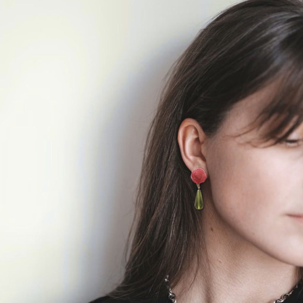 Rose Budz Dangle Earrings