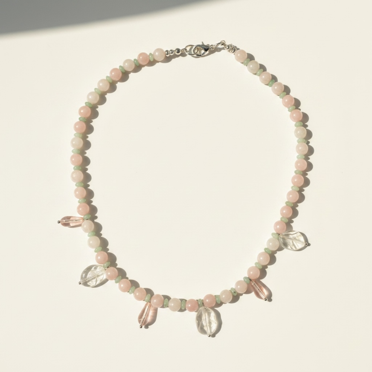 Rose Quartz Charm Necklace